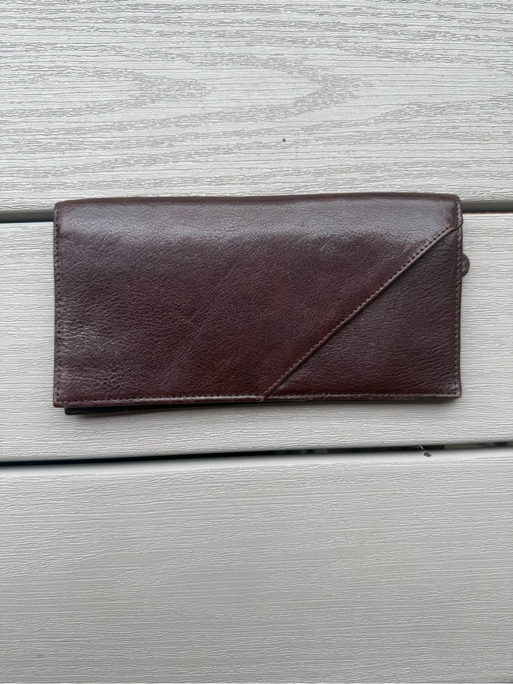 Vintage Wilsons Leather Belle Studio Brown Leather Checkbook Wallet NWT